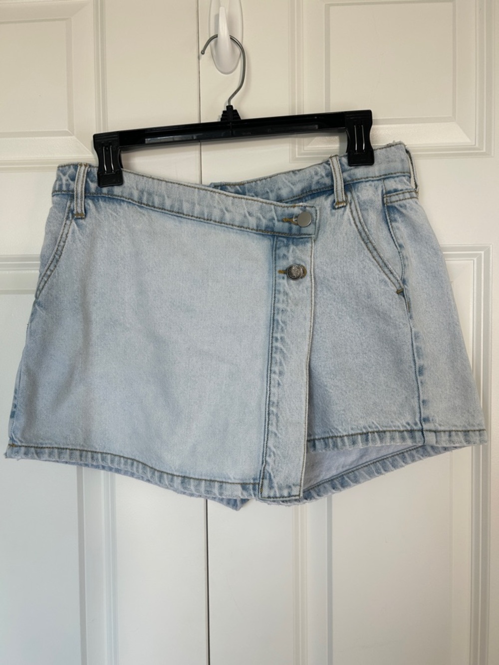 Altar'd State Light Wash Denim Skort